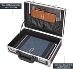 LOCKCURX File Organizer Storage Box - 14.2 x 9.4 x 4.5 Inch Medium, Portable Locking Storage Totes with Dual Combination Lock