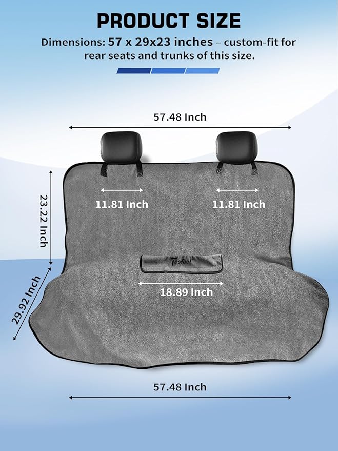 Terry Cloth Car Seat Cover - Waterproof Sweat Proof Towel Seat Protector, Washable Absorbent Seat Towel for Gym/Beach/After W