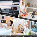 Vacuum Magnetic Car Phone Holder for Magsafe, Hands-Free 360° Adjustable Suction Cup Phone Mount for Car/Gym/Mirror/Smooth Surface, Compatible with iPhone & Android (Space Grey)