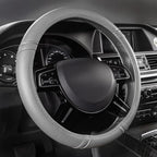 Car Pass Classical Leather Automotive Universal Steering Wheel Covers,Universal Fit for Suvs,Trucks,Sedans,Cars,Vans,14.5-15i