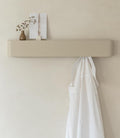 Kazai.® Coat Rack Wall Mount with Shelf 'Tone' | Modern Design Coat Hanger with Hidden Hooks and Storage | Hat Rack with Shel
