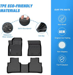 Nilight TPE Floor Mats for Nissan Rogue (Not for Rogue Sport) 2021 2022 2023 2024 2025 2026 All Weather Custom Fit Heavy Duty Floor Liners