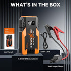 S ZEVZO ET05 Jump Starter 3000A Portable Car Jump Starter Battery Pack (7.2L Gas/ 5.5L Diesel), 51.8Wh 12V Jump Box with USB