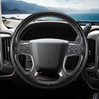 Steering Wheel Cover for Chevy Silverado 1500 2014-2018/2500 2500HD 3500 3500HD 2015-2019/ 4500HD 5500HD 6500HD 2019-2024/ Suburban Tahoe 2015-2020/ Colorado 2015-2022/ Traverse 2018-2023 Chevrolet
