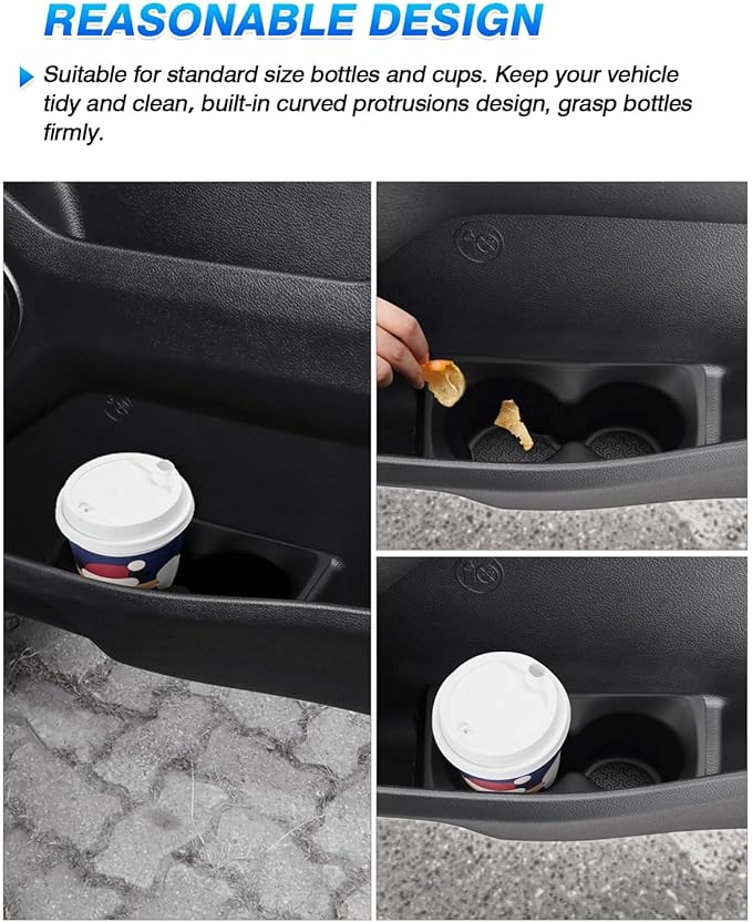 Autorder Door Side Cup Holder Insert for 2019-2025 Dodge Ram 1500 2500 3500 Accessories Water Cup Holders Door Organizer Handle Pocket Tray