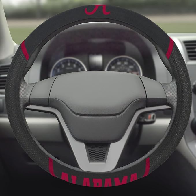 FANMATS NCAA Unisex-Adult Embroidered Steering Wheel Cover