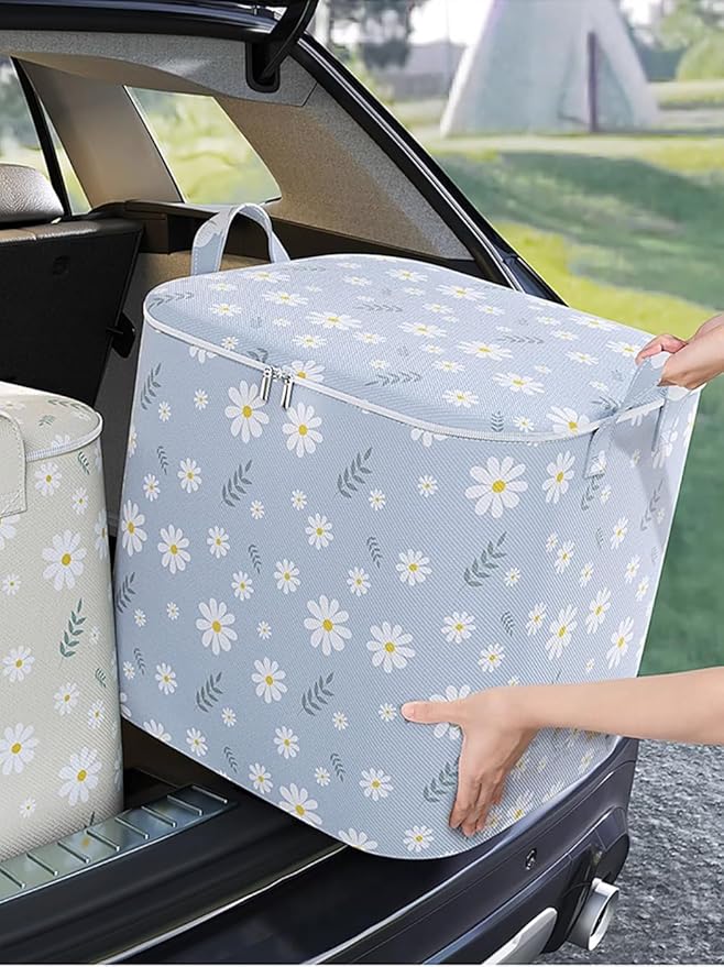 Clothes Storage Bag, Non-Woven Clothes Quilt Foldable Storage Bag, Multipurpose Large Capacity Lightweight Portable Wardrobe 
