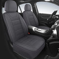Car Seat Covers, Quilting Leather Seat Cover Two Front Seats, Waterproof Faux Leather Automotive Seat Covers for Cars, Univer