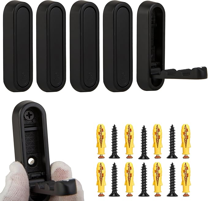 Foldable Hooks Wall Mount, Folding Coat Hooks Wall Mounted - Retractable Space Saving Organizer for Bathroom, Kitchen, Bedroo