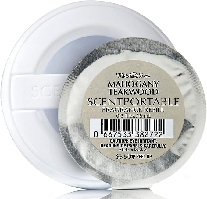 Bath & Body Works Mahogany Teakwood Scentportable Bundle of 4 Refill Discs