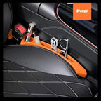 2-Pack Car Seat Gap Filler, Universal Car Seat Gap Filler Organizer, Seat Gap Plug, Multifunctional Seat Side Gap Filler with Organizer & Hook Function Seat & Console (Orange)