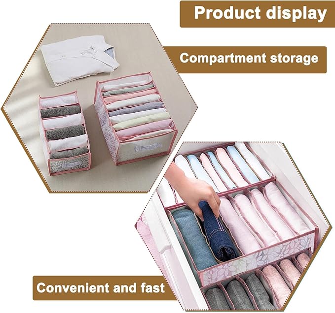3PCS Wardrobe Clothes Organizer - Foldable Closet Drawer Organizer for Clothes, Portable Closet Organizers and Storage Bins, 