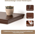 Axeman 48 Inch Floating Shelves for Wall, 9.3" Deep Crown Molding Wood Display Shelf with Heavy Duty Invisible Brackets for L