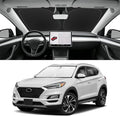 Custom Fit Windshield Sun Shade for Hyundai Tucson 2016-2021, Blocks UV & Heat, Front Window Sunshade Accessories, Easy Fold & Store Keep Your Car Cooler