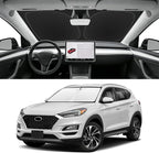 Custom Fit Windshield Sun Shade for Hyundai Tucson 2016-2021, Blocks UV & Heat, Front Window Sunshade Accessories, Easy Fold & Store Keep Your Car Cooler