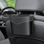 Car Trash Can Mini Trash Bin Garbage Organizer with Plastic Trash Bag Automotive Small Garbage Bin for Home Office Auto Vehicle Car Door Front Back Seat Storage Accessories (hook trash can)