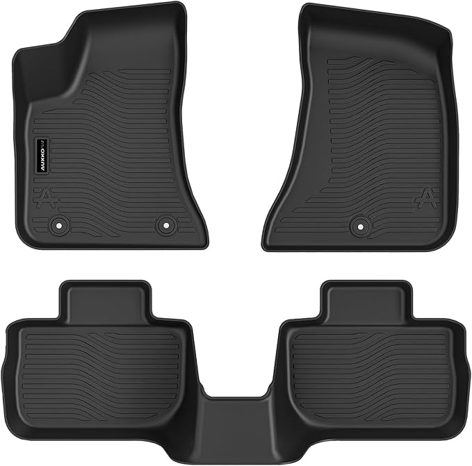 Auxko All Weather Floor Mats for 2011-2023 Dodge Charger RWD & Chrysler 300 RWD TPE Rubber Liners Accessory for 2011-2023 Dodge Charger RWD & Chrysler 300 RWD Odorless Anti-Slip Mats Black