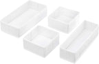 Whitmor Set of 4-White Drawer Organizer