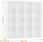 HOMIDEC Closet Organizers and Storage, 16 Cube Storage Organizer, Closet Organizer Bookshelf Cubes Shelves for Clothes, Bedro
