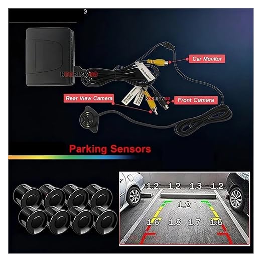 Crash Sensor Car Parking Sensor Kit 22mm Front and Back Radar Blind Spot Detection AHD/CVBS Fit for Smart Video Automotive Pa