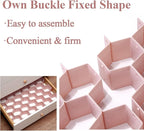 Drawer Splitter 16-piece Set Adjustable Honeycomb Organizer Tie Sock Organizer Underwear Panties Cosmetic Sorter (Pink)