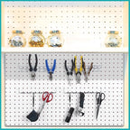 Coume 6 Pcs Pegboard Screwdriver Holders Organizer Pegboard Plier Holders Stainless Steel Peg Board Tool Utility Hooks Access