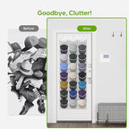 Unjumbly Baseball Hat Rack, 24 Pocket Over-The-Door Hat Organizer with Clear Deep Pockets to Display Baseball Caps Collection