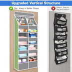 Univivi 5-Shelf Fabric Door Organizer Over Door Hanging Organizer with 8 Deep Pockets and 4 Small PVC Pockets Hanging Storage