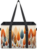 Reusable Grocery Bags Heavy Duty Shopping Bags Foldable Large Tote Bags with Long Handles & Hard Bottom