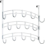 LYNK Professional® Home™ Over Door Hooks Rack - 14 Hook Over Door Hanger - Over Door Towel Rack - Hanging Towels or Clothes -