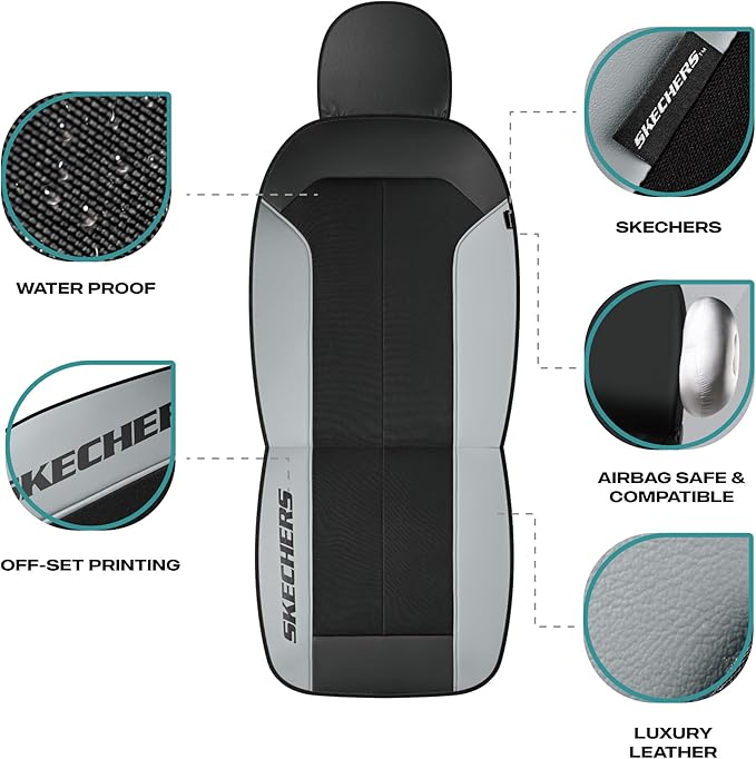 Skechers Car Seat Covers,GOGA Mat Oxford Cloth Seat Covers,Waterproof Car Seat Covers Full Sets,Automotive Universal Fit Seat