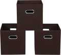 Fabric storage bins Cubes, Fabric Cube Organizer with Handle, Foldable Cube Bins for Cloth or Accessary Storage, 11x11x11, Se