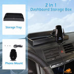 Aunginsy Center Console Dash Storage Tray with Mobile Phone Holder Compatible with Hummer H3 2005-2009, Car Dashboard Multi-Functional Phone Mount Storage Box Dash Organizer Tray Insert Accessories