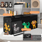 Extra Large Toy Box, Collapsible Sturdy Toy Storage Organizer with Lids, Dinosaur Storage Box for Boys Girls, 42"x16"x14" Kid