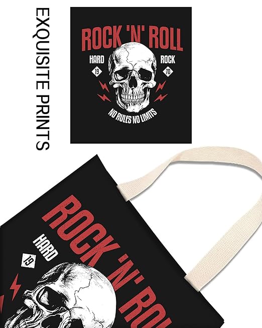 Car Trash Can, Durable Hanging Car Trash Garbage Bag, Cute Automotive Garbage Cans Organizer, Black Rock Skull