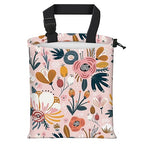 Car Trash Bag Large Hanging Can for Back of Seat, Cute Waterproof Car Garbage Bag for Vehicle, Travelling, Outdoor Cute Boho Pink Floral