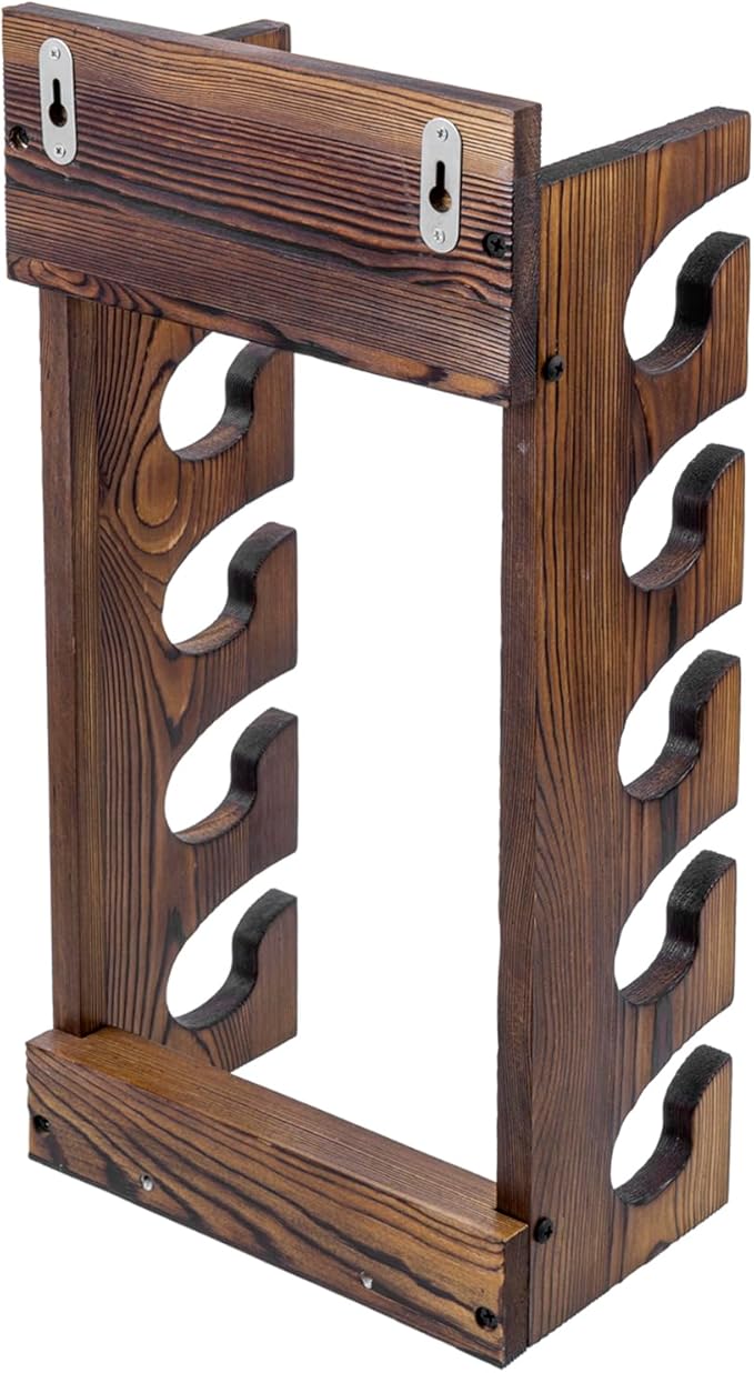 MyGift Wooden Hat Rack Wall Mount, Baseball Cap Organizer Display Holder, Hat Storage Shelf with White Cursive Hats Label,10 