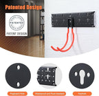 Ultrawall Multi-Storage Garage Hooks, Utility Rack with Multiple Installation Methods, Wall-Mounted Garden Tool Organizer Sys