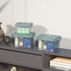 Covetree 2-Pack Clear Plastic Medicine Storage Organizer & First Aid Box – Multi-Layer Medicine Storage Box, Durable Medicine