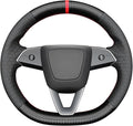 MEWANT DIY Stitching Steering Wheel Cover Wrap for Tesla Model 3 Highland 2023-2025/Model Y 2025 Highland for Tesla Model 3/Model Y Accessories