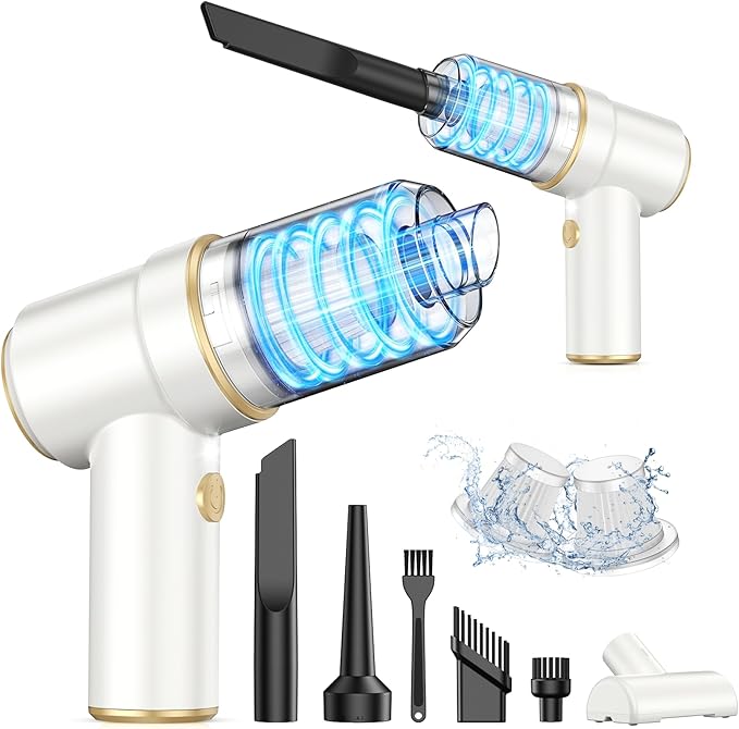 KMM Handheld Car Vacuum Cleaner, 9000PA Vacuum Cleaner & Air Duster, 120W High Power Vacuum Portable Cordless, Hand Held Vacu