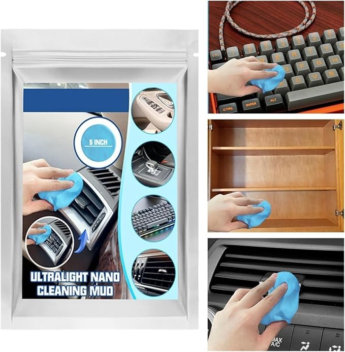 20g Car Cleaning Gel Slime - Magic Mud for Automobile Air Vent, Computer Keyboard, and Interior Cleaning Tool