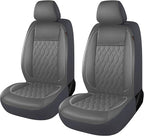 CAROMOP Faux Leather Car Seat Covers 2 Front Set,Luxury and Comfortable Seat Covers for Cars, Airbag Compatible Car Interior 