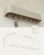 Kazai. Key Holder for Wall 'Tone' | Minimalist Key Hooks Design from Berlin | Modern Key Hanger with Metal Shelf | Key Hook W