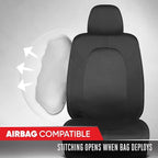 Motor Trend Honeycomb Polyester Seat Covers – Semi Universal Fit Front Seat Protector for Most Cars, Trucks, SUVs – Breathabl