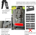 Metal Rigid Molle Panels for Vehicles Alloy Truck Mount Rack Panel Tactical Seat Back Organizer Adjustable Versatile Panel Stronger Than Plastic with 3 Pouches (Molle Panels 3 Detachable Pouches)