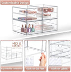 Sorbus Makeup Organizer With 6 Drawers, Acrylic Drawer Organizer for Makeup, Office Organization and Storage, Art Supplies, J
