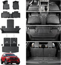 Floor Mats for 2020-2025 2026 Ford Explorer Accessories, Cargo Mat with Backrest Mat All Weather TPE Waterproof for Ford Explorer 6 Passenger Captain Seat ST Accessories 2025 2024 2023