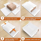 StorageTastic 2 Pack Bed Sheet Closet Organizers and Storage,Sturdy Foldable Storage Containers with Window and Label,Storage