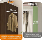 Large Portable Closets for Hanging Clothes | Heavy Duty Clothes Rack with Cover Foldable | Max Load 1000LBS Portable Wardrobe